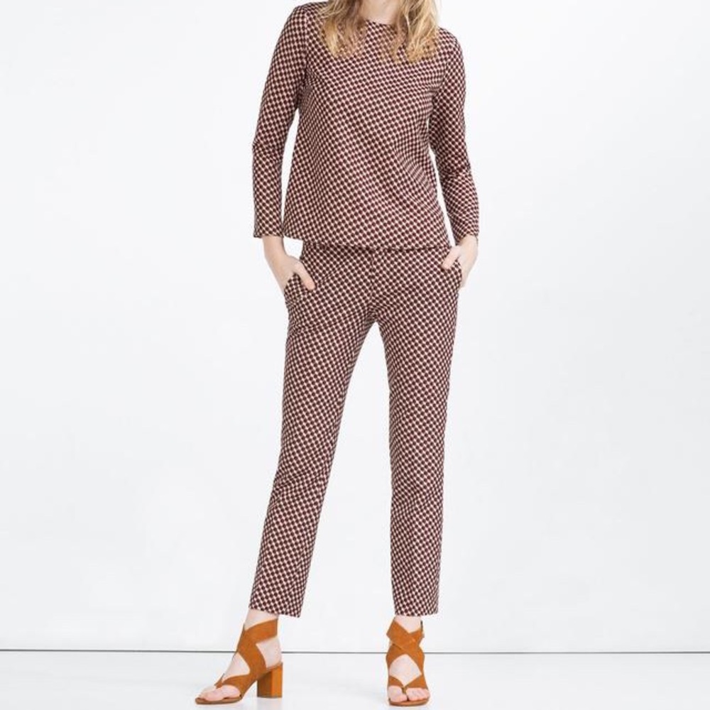 ZARA - Geometric print trousers - Size S